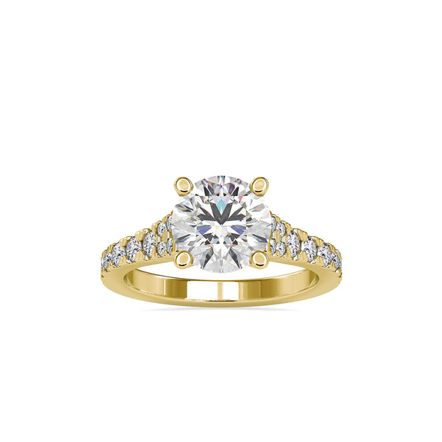 2.91Ct Round Solitaire Lab-Grown Diamond Gold Ring