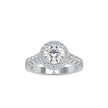 2.39Ct Round Cut Halo Lab-Grown Diamond Gold Ring