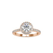 1.46Ct Round Cut Halo Lab-Grown Diamond Gold Ring