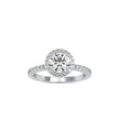 1.46Ct Round Cut Halo Lab-Grown Diamond Gold Ring