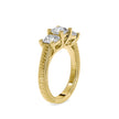 2.48Ct Radiant Cut Three Stone Lab-Grown Diamond Gold Ring
