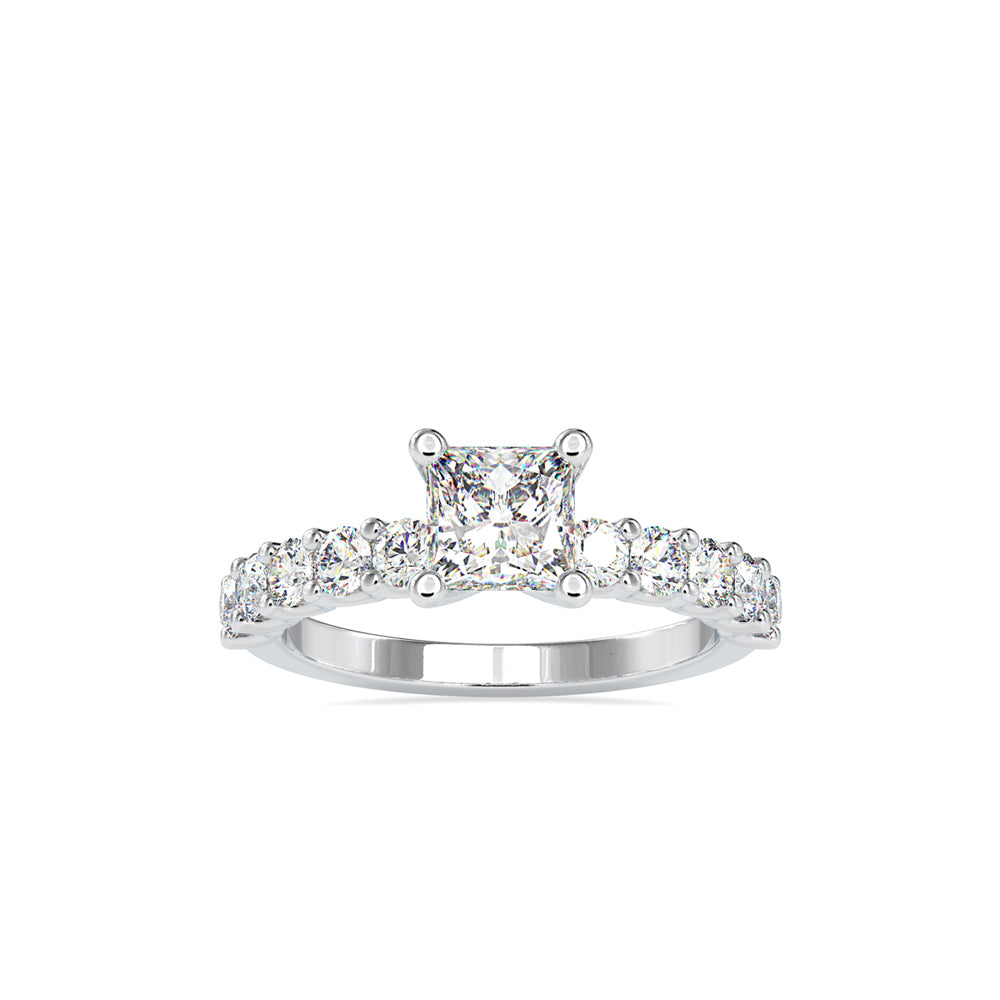 1.92Ct Princess Cut Solitaire Lab-Grown Diamond Gold Ring