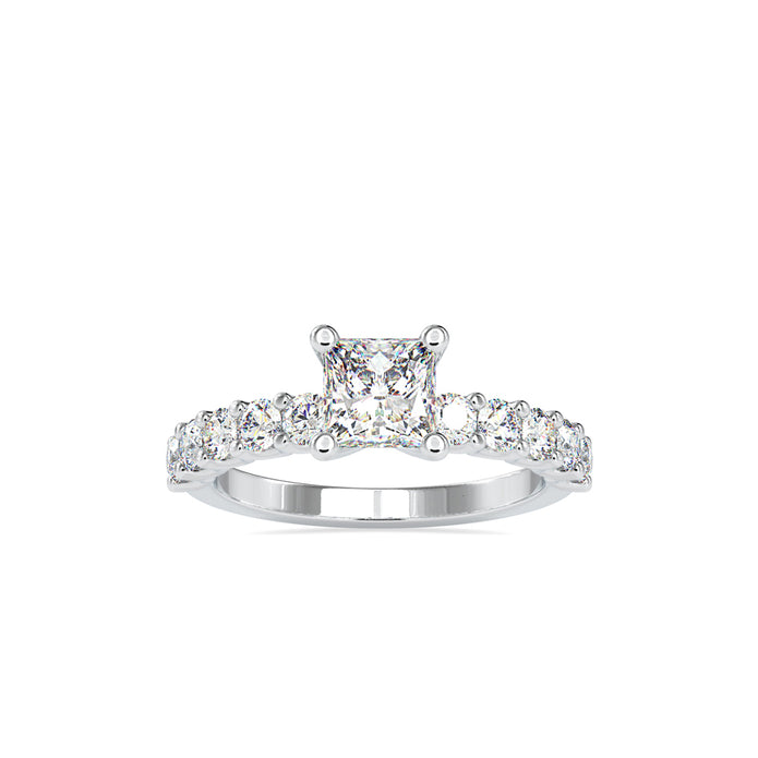 1.92Ct Princess Cut Solitaire Lab-Grown Diamond Gold Ring