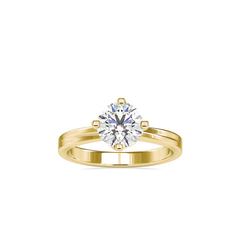 1.18Ct Round Cut Solitaire Lab-Grown Diamond Gold Ring