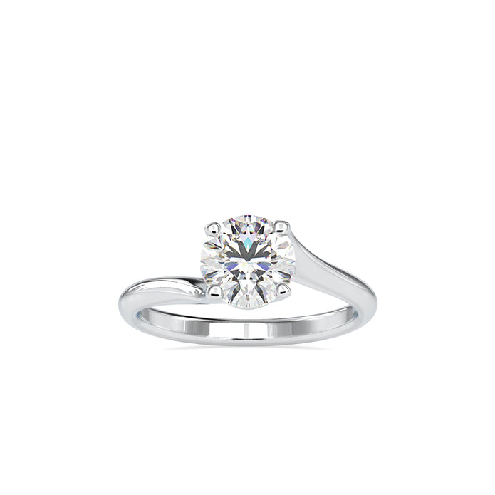 1.14Ct Round Cut Solitaire Lab-Grown Diamond Gold Ring