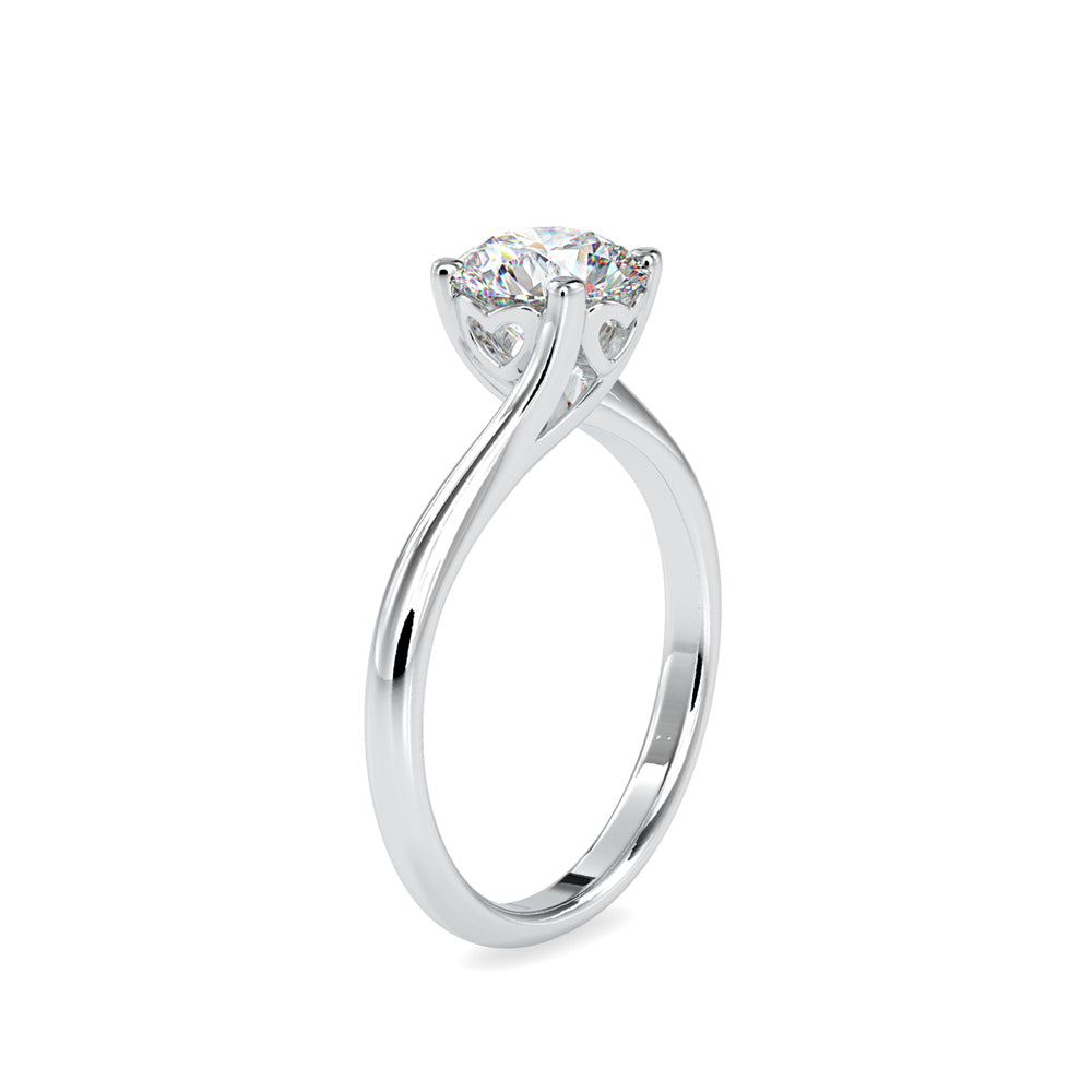 1.14Ct Round Cut Solitaire Lab-Grown Diamond Gold Ring