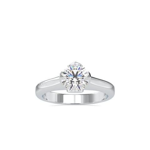 1.18Ct Round Cut Solitaire Tulip Setting Lab-Grown Diamond Gold Ring