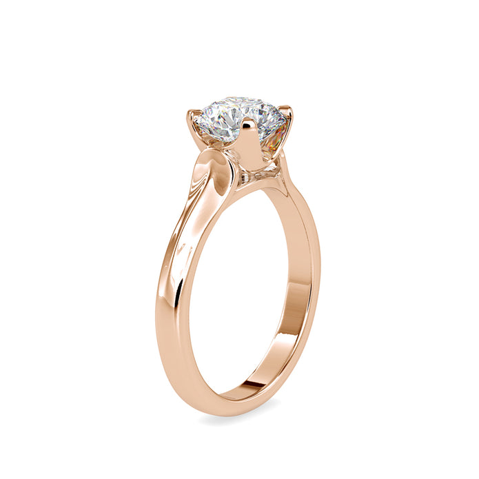 1.20Ct Round Cut Solitaire Lab-Grown Diamond Gold Ring
