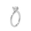 round cut solitaire lab-grown diamond ring in white gold