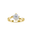 1.15Ct Round Cut Bypass Solitaire Lab-Grown Diamond Gold Ring