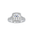 2.46Ct Round Cut Halo Lab-Grown Diamond Gold Ring