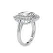 4.82Ct Emerald Cut Halo Lab-Grown Diamond Gold Ring