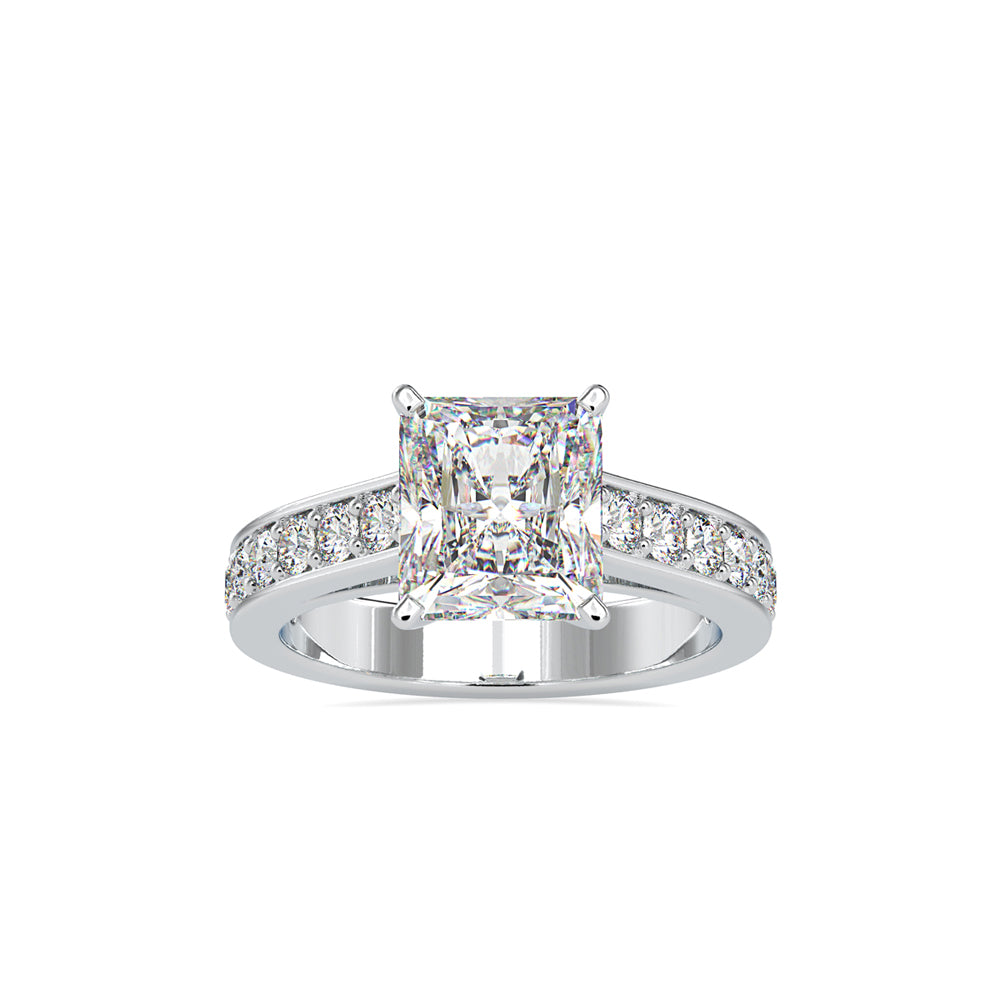 3.94Ct Radiant Cut Solitaire Lab-Grown Diamond Gold Ring