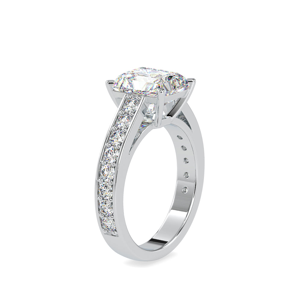 3.94Ct Radiant Cut Solitaire Lab-Grown Diamond Gold Ring