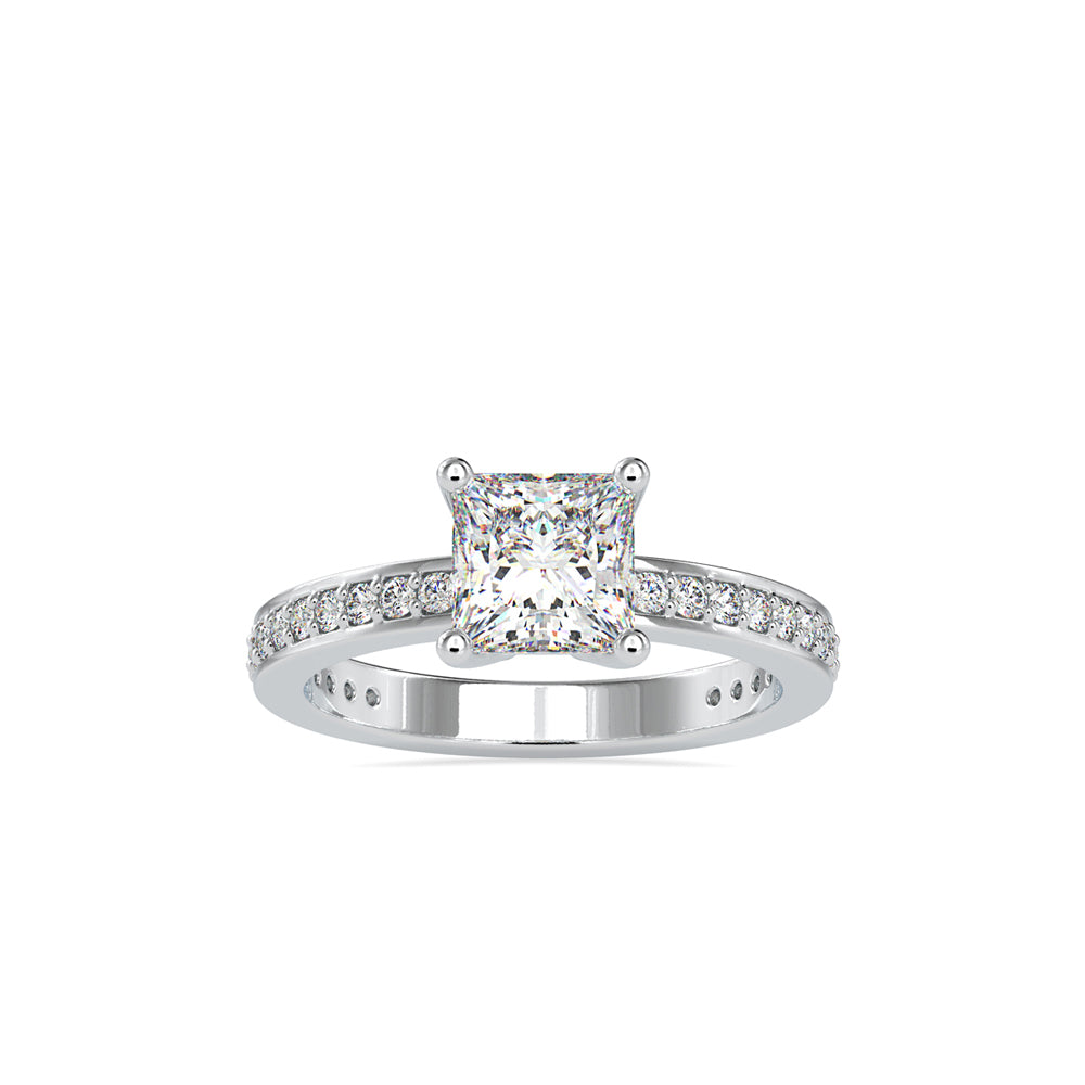 1.68Ct Princess Cut Solitaire Lab-Grown Diamond Gold Ring