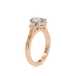 2.04Ct Oval Cut Three Stone Lab-Grown Diamond Gold Ring