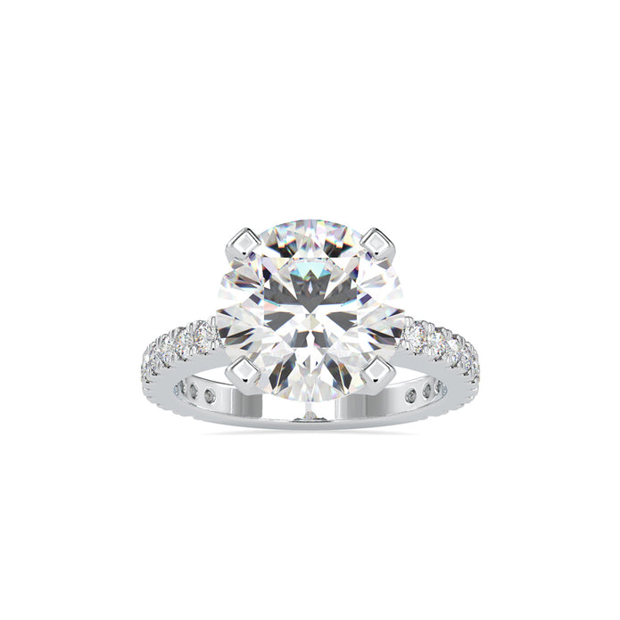 4.99Ct Round Cut Solitaire Lab-Grown Diamond Gold Ring