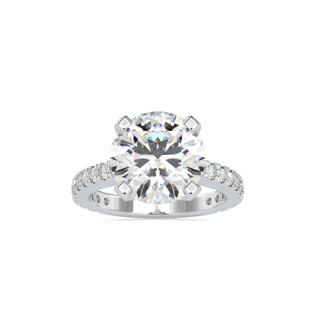 4.99Ct Round Cut Solitaire Lab-Grown Diamond Gold Ring