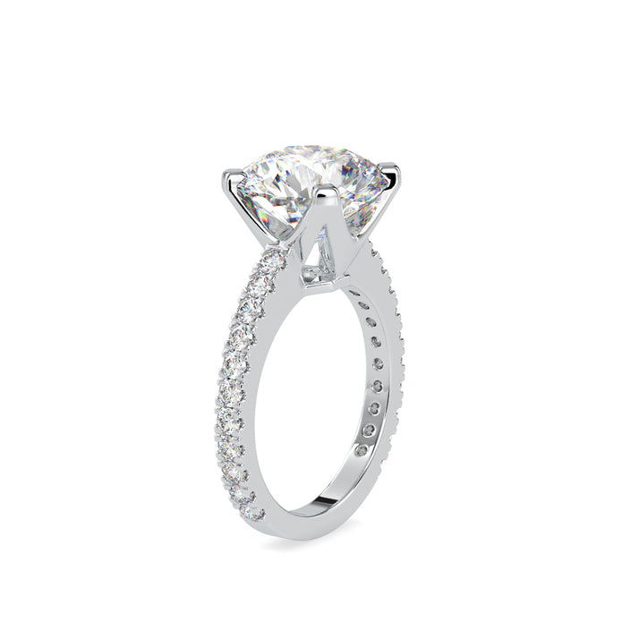 4.99Ct Round Cut Solitaire Lab-Grown Diamond Gold Ring