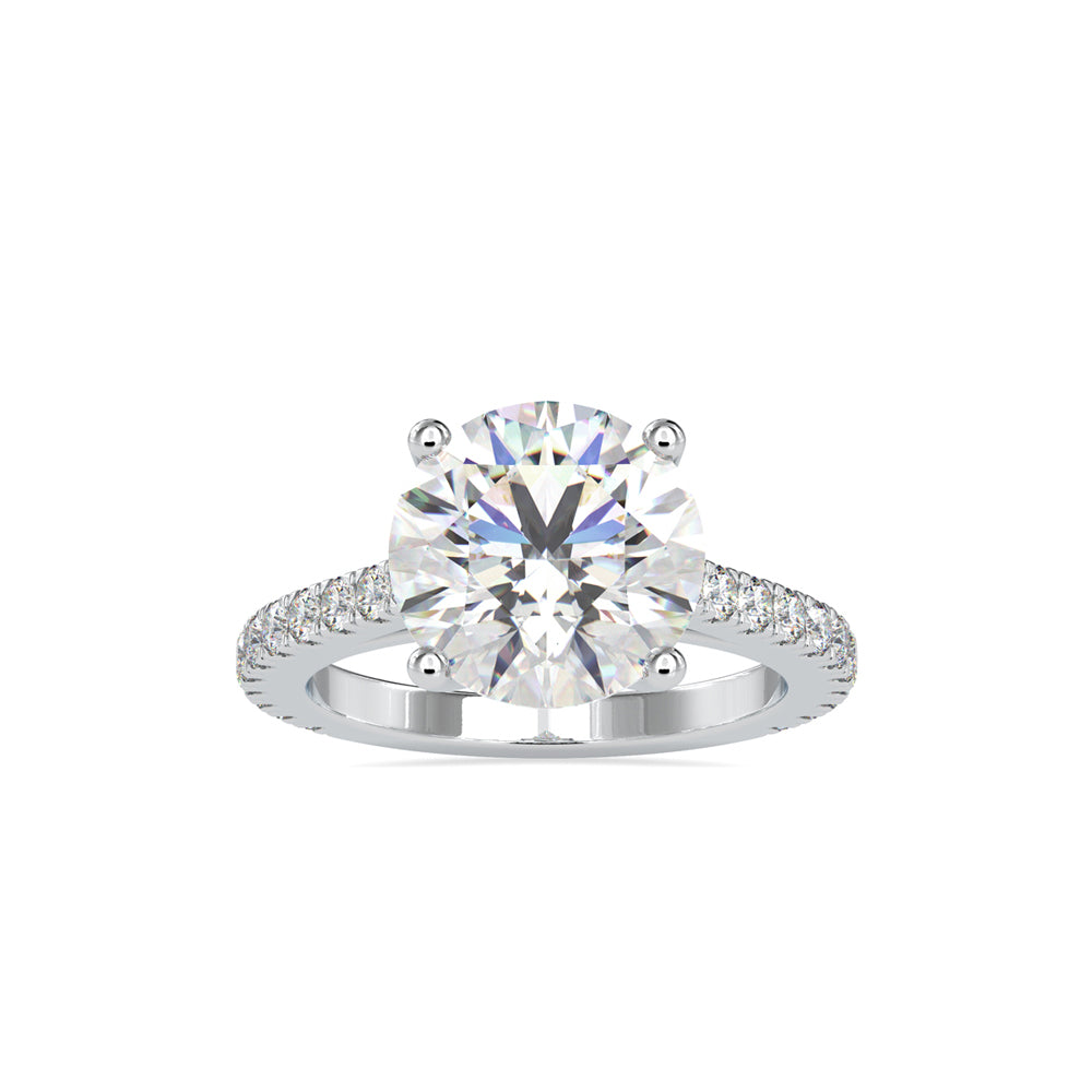 5.02Ct Round Cut Solitaire Lab-Grown Diamond Gold Ring