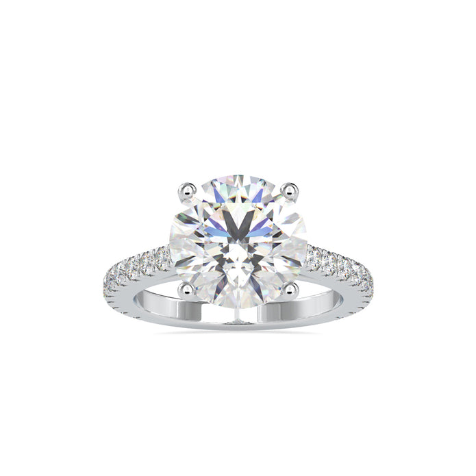 5.02Ct Round Cut Solitaire Lab-Grown Diamond Gold Ring
