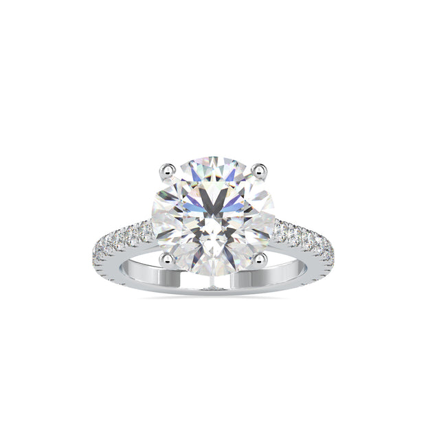 5.02Ct Round Cut Solitaire Lab-Grown Diamond Gold Ring