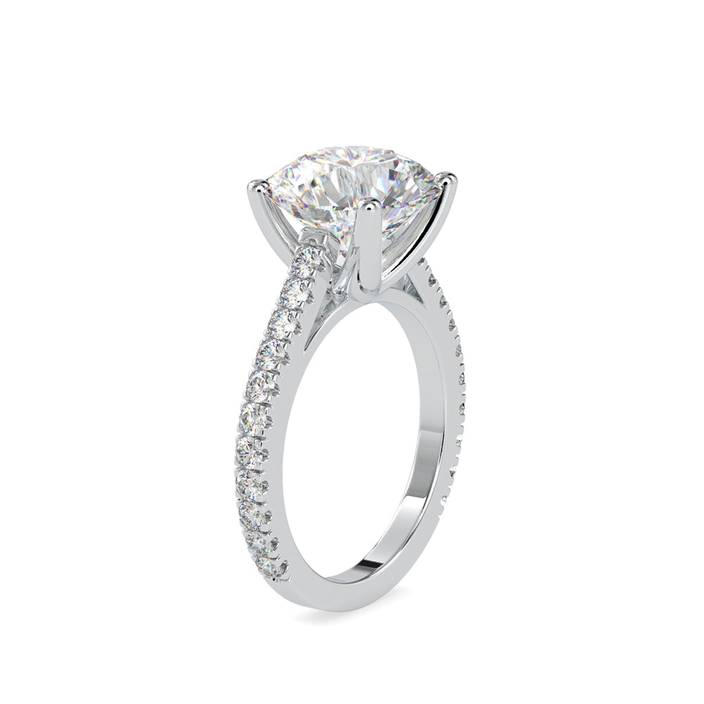 5.02Ct Round Cut Solitaire Lab-Grown Diamond Gold Ring