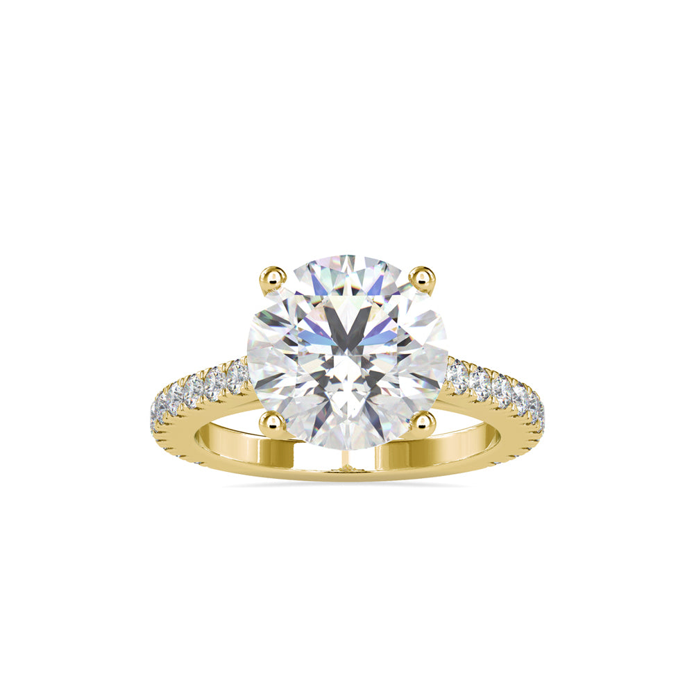 5.02Ct Round Cut Solitaire Lab-Grown Diamond Gold Ring