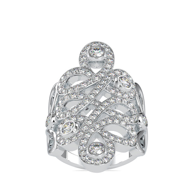 1.48Ct Cluster Lab-Grown Diamond Gold Ring