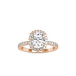 3.04Ct Cushion Cut Halo Lab-Grown Diamond Gold Ring