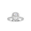3.04Ct Cushion Cut Halo Lab-Grown Diamond Gold Ring