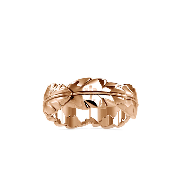 Nature Inspired Leaf Style Gold Ring