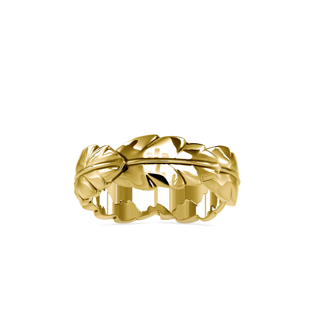 Nature Inspired Leaf Style Gold Ring