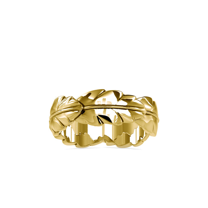 Nature Inspired Leaf Style Gold Ring