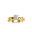 0.18Ct Floral Cluster Lab Grown Diamond Gold Ring