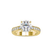 2.11Ct Round Cut Solitaire Lab Grown Diamond Gold Ring