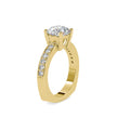 2.11Ct Round Cut Solitaire Lab Grown Diamond Gold Ring