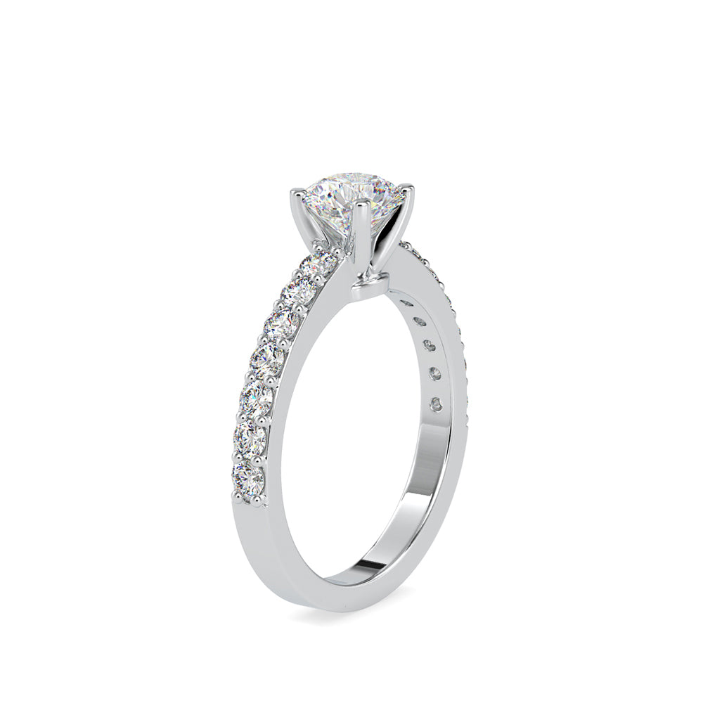 1.05Ct Round Cut Solitaire Lab Grown Diamond Gold Ring