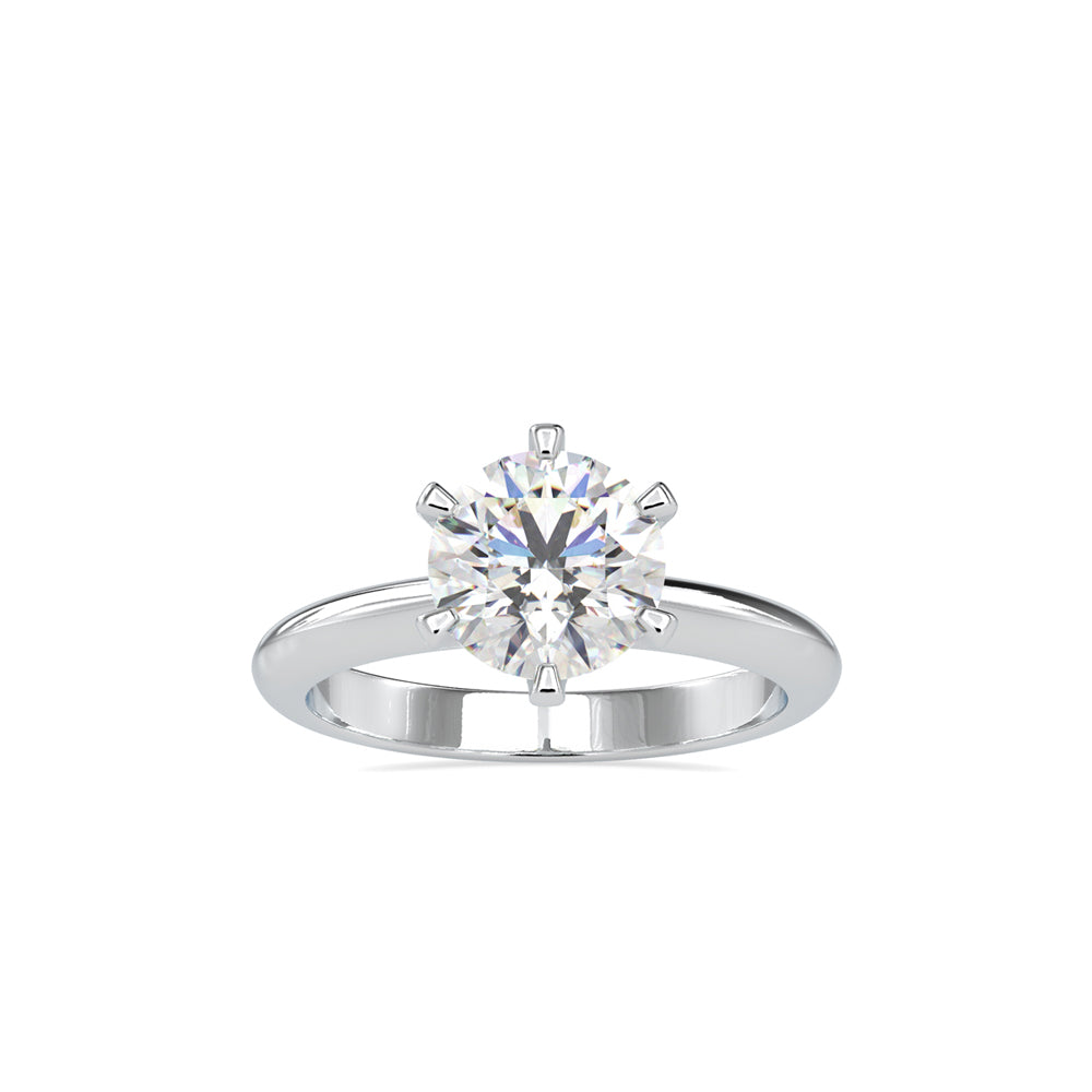 1.62Ct Round Cut Solitaire Lab Grown Diamond Gold Ring