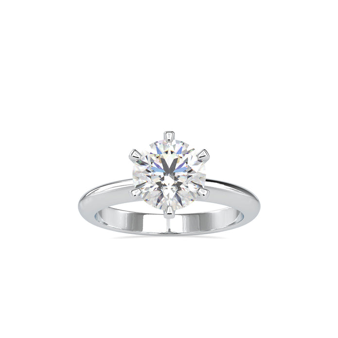 1.62Ct Round Cut Solitaire Lab Grown Diamond Gold Ring