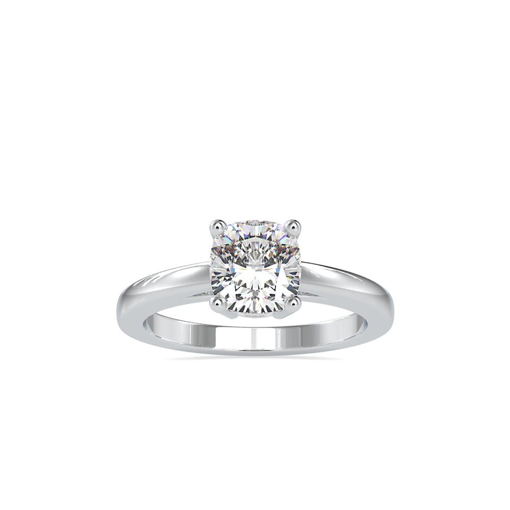 1.39Ct Cushion Cut Solitaire Lab Grown Diamond Gold Ring