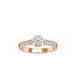 0.42Ct Round Cut Halo Lab Grown Diamond Gold Ring