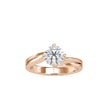 1.19Ct Round Cut Bypass Solitaire Lab Grown Diamond Gold Ring