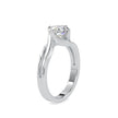 1.19Ct Round Cut Bypass Solitaire Lab Grown Diamond Gold Ring