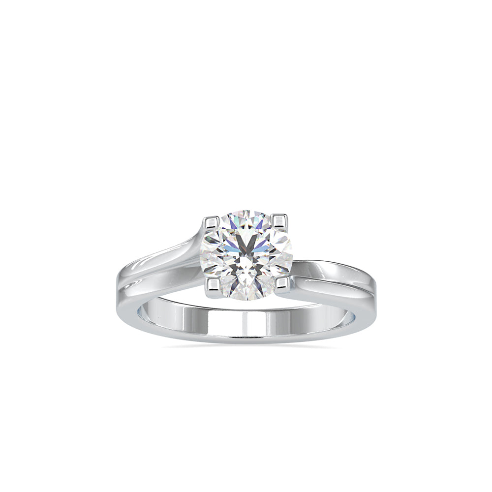 1.19Ct Round Cut Solitaire Tension Style Lab Grown Diamond Gold Ring