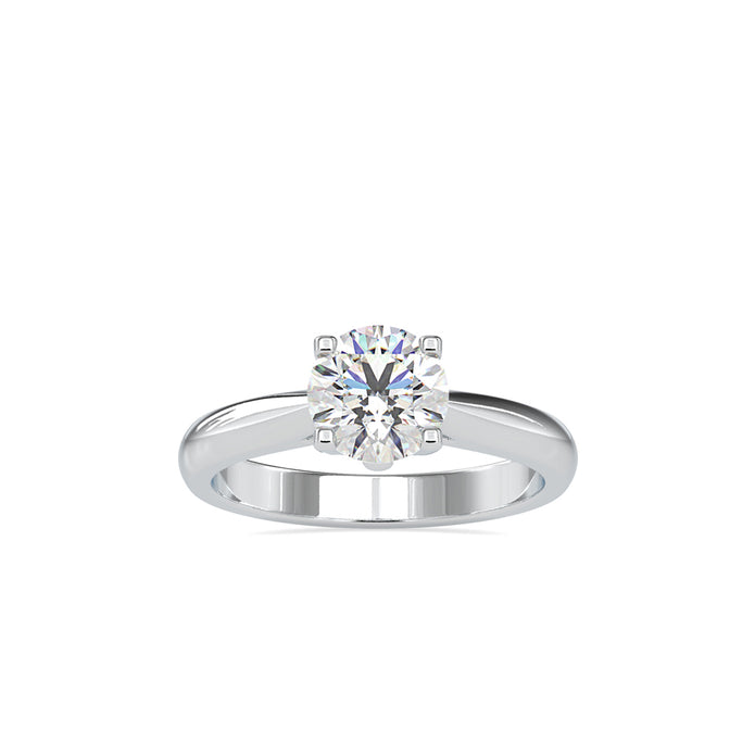1.19Ct Classic Round Cut Solitaire Lab Grown Diamond Gold Ring