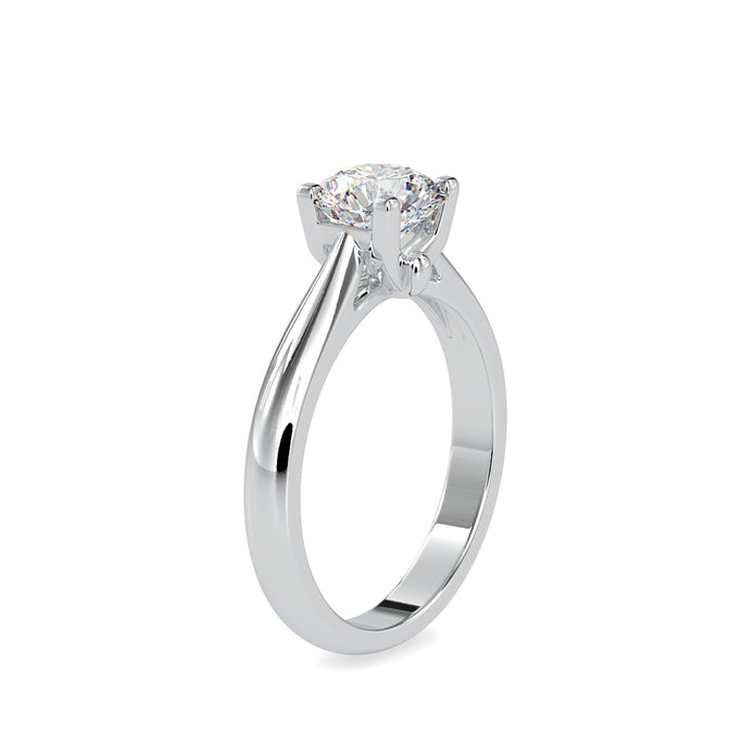 1.19Ct Classic Round Cut Solitaire Lab Grown Diamond Gold Ring