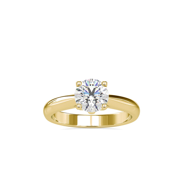 1.19Ct Classic Round Cut Solitaire Lab Grown Diamond Gold Ring