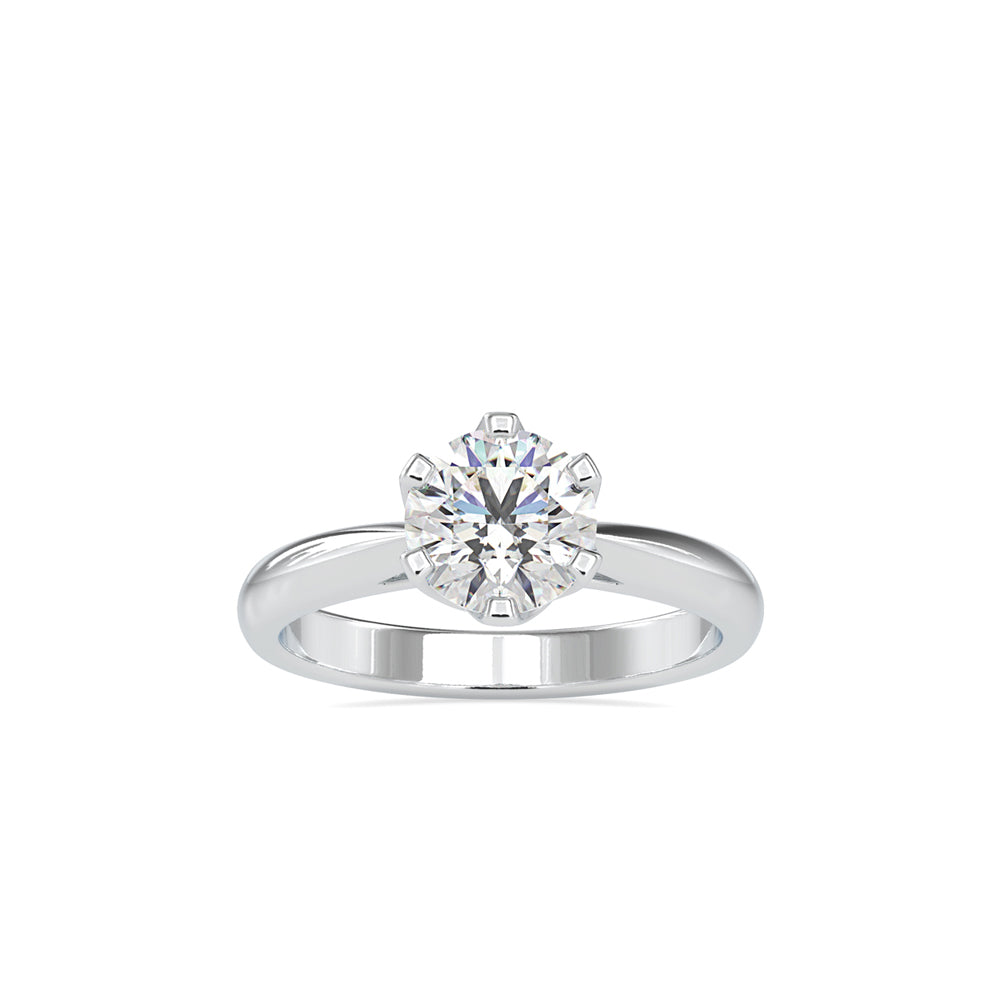 1.20Ct Round Cut Solitaire Lab Grown Diamond Gold Ring