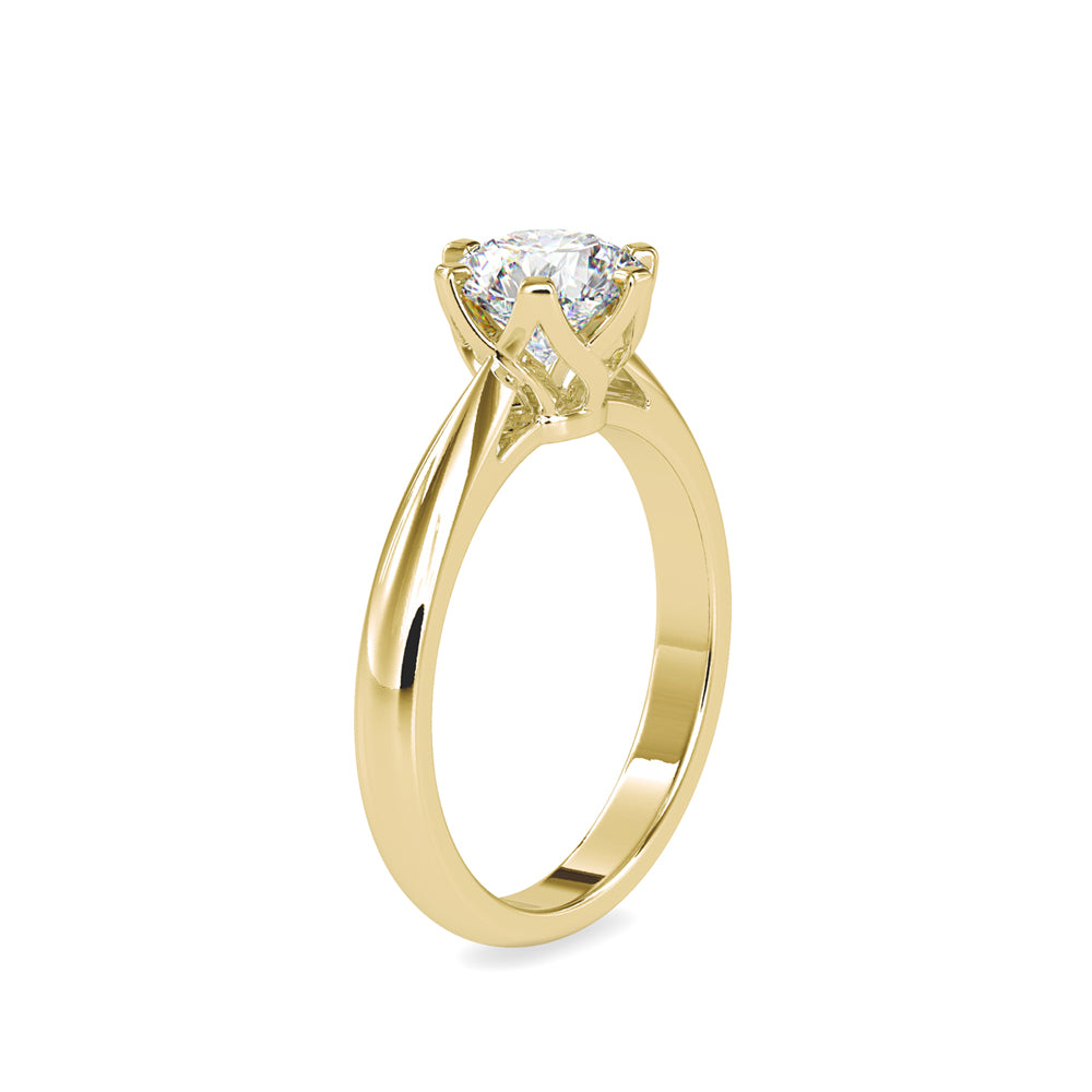 1.20Ct Round Cut Solitaire Lab Grown Diamond Gold Ring